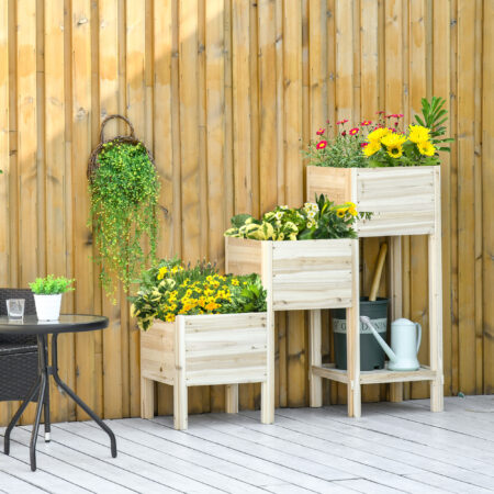 Hochbeet 3 Etagen 125x45x108cm
