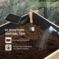 Hochbeet 3 Stufen Gartenbeet Pflanzenbeet Kräuterbeet 93x93x35cm
