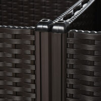 Hochbeet 4er Pflanzkasten Rattan-Optik 40x40x44cm