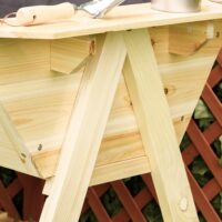 Hochbeet Holz mit Vlies 129x78.5x82.5cm