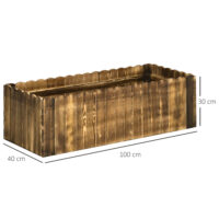 Hochbeet Kräuterbeet Tannenholz 100x40x30cm