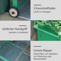 Hochbeet Metall Mobil mit Räder Pflanzkasten