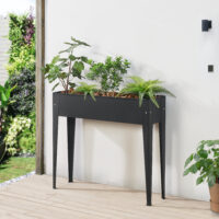 Hochbeet Lelystad 98x25x82cm Stahl Anthrazit