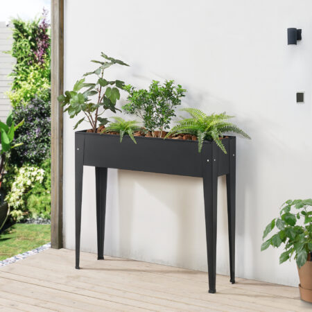 Hochbeet Lelystad 98x25x82cm Stahl Anthrazit