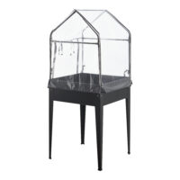 Hochbeet mit Gewächshaus Katwijk 60x60x152cm Stahl Anthrazit