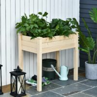 Hochbeet Pflanzkasten Kräuterbeet mit Vliesstoff 86x46x76cm