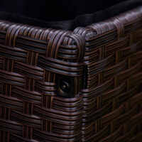 Hochbeet Pflanzkasten Poly Rattan mit Rollen 94.5x31x36cm