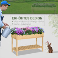 Hochbeet Pflanztisch Blumenkasten Anzuchttisch 6 Fächer 120x60x81cm