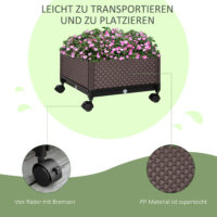 Hochbeet Tami 2-teiliger Pflanzkasten Blumenkasten 50x50x33cm