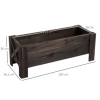 Hochbeet Tannenholz 100x36.5x36cm