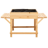 Hochbeet aus Holz Pflanzkasten für Balkon und Garten mit Ablage