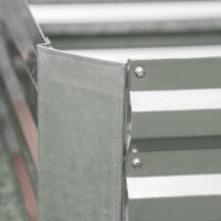 Hochbeet aus verzinktem Stahl Silber 120x90x30cm