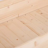 Hochbeet mit Vliesstofftuch Massivholz 122.5x56.5x76cm