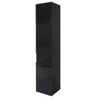 Hochschrank JAM-B19 Badschrank hochglanz 150x30cm schwarz