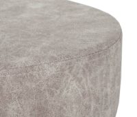 Hocker Sitzhocker höhenverstellbar Ø 35cm vintage grau Wildlederimitat