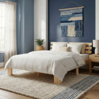 Holzbett 160x200cm Massivholz Natur