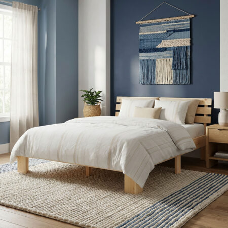 Holzbett 160x200cm Massivholz Natur