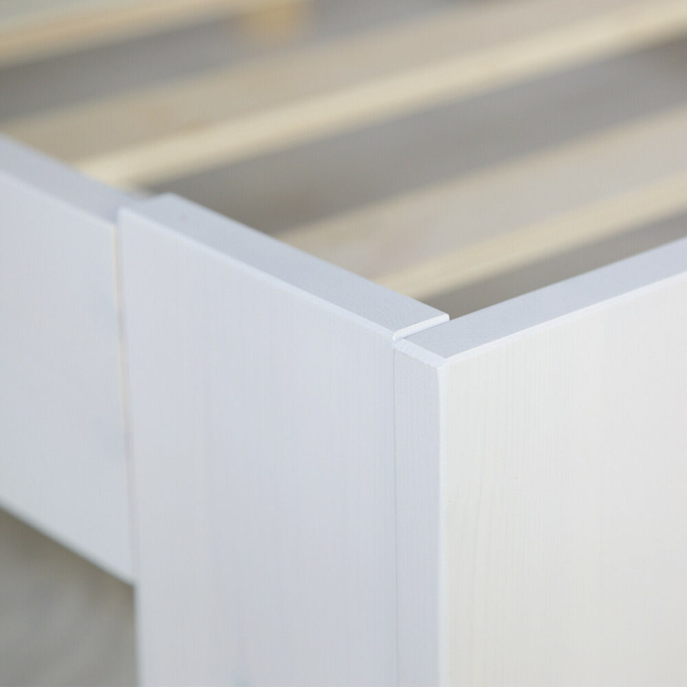 Holzbett 160x200cm Massivholz Weiss