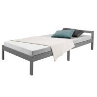 Holzbett Einzelbett 90x200cm Grau