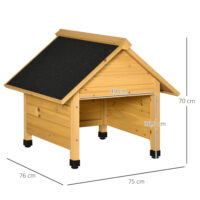 Holzgarage für Rasenmäher Roboter Mähroboter 75x76x70cm