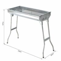 Holzkohlegrill Edelstahl Terrassen-Grill 73cm