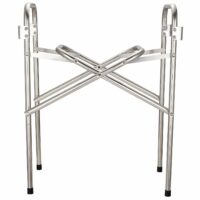 Holzkohlegrill Edelstahl mit Grillplatte und Ablagen