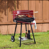Holzkohlegrill Grillwagen Balkon BBQ Rundgrill