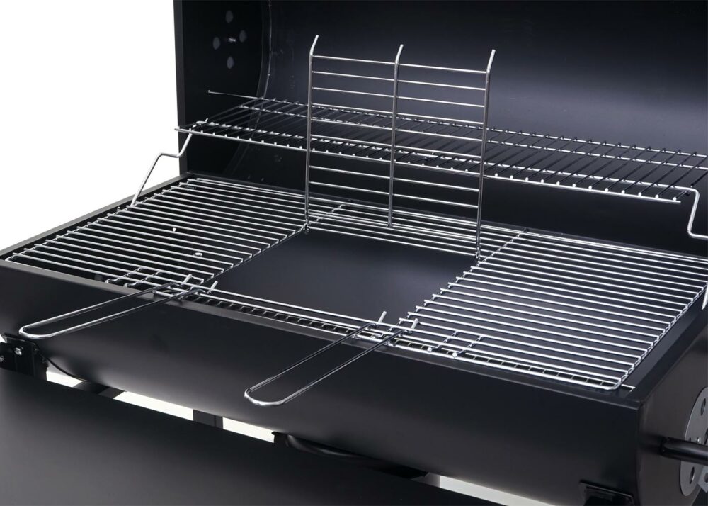 Holzkohlegrill Grillwagen mit Deckel und Ablage 102cm
