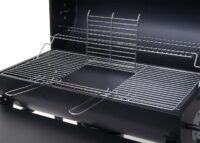 Holzkohlegrill Grillwagen mit Deckel und Ablage 102cm