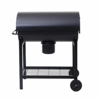Holzkohlegrill Grillwagen mit Deckel und Ablage 102cm
