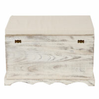 Holztruhe Aufbewahrungstruhe Shabby 50x76x45cm weiss