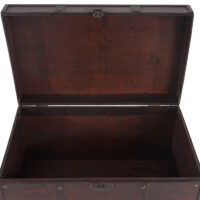 Holztruhe Holzbox Schatztruhe Valence Antikoptik 39x67x38cm ~ eckig