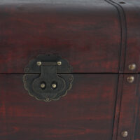 Holztruhe Holzbox Schatztruhe Valence Antikoptik 39x67x38cm ~ rund