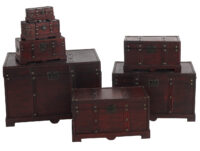 Holztruhe Valence Antikoptik 30x57x29cm eckig