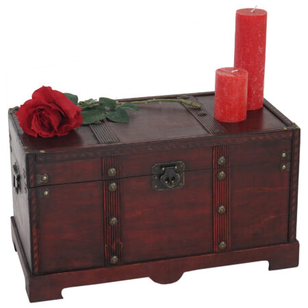 Holztruhe Valence Antikoptik 30x57x29cm eckig