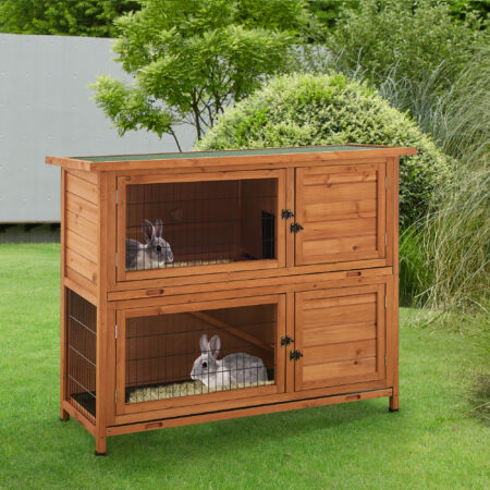 Kaninchenstall Falkenau Kleintiergehege 104x122x50cm Tanne