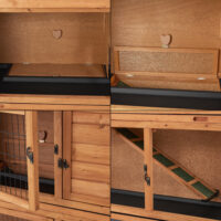 Kaninchenstall Falkenau Kleintiergehege 104x122x50cm Tanne