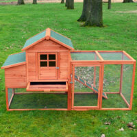 Hühnerstall Hühnerhaus Glucke mit Kotschublade + Freilauf