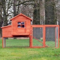 Hühnerstall Hühnerhaus Glucke mit Kotschublade + Freilauf