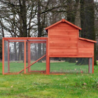 Hühnerstall Hühnerhaus Glucke mit Kotschublade + Freilauf