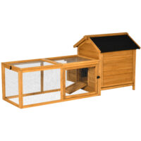 Hühnerstall mit Nistkasten und Auslauf 180x92x78cm