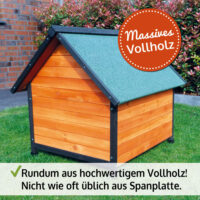 Hundehütte Balu L Wetterfest mit Dachluke