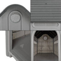 Hundehütte Barry 75x59x66cm Grau