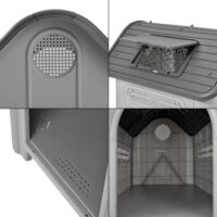 Hundehütte Barry 87x72x75.5cm Grau