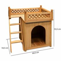 Hundehütte Hundehaus mit Balkon