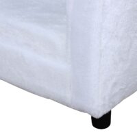 Hundesofa Lang-Plüsch Hundebett Chaiselongue weiss