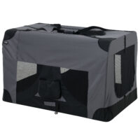 Hundetransportbox XXL GRAU Faltbar Hundebox Trage Tasche