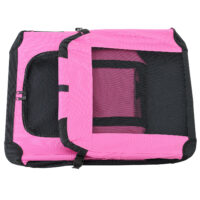 Hundetransportbox Pink Faltbar Hundebox Trage Tasche