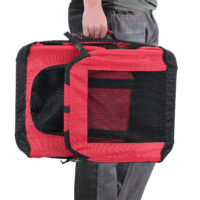 Hundetransportbox M ROT Faltbar Hundebox Trage Tasche