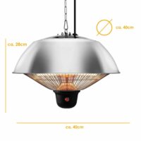 Infrarot Decken Heizstrahler 1500W mit Fernbedienung